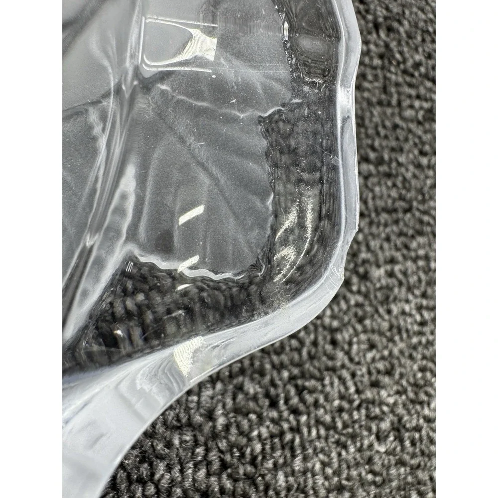 Clear Pressed Glass Oval Serving Tray, Floral‎ Rose Pattern, Decorative